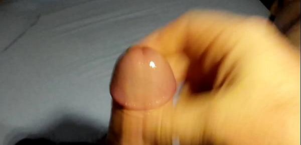  Home alone so did a solo handjob cum shot, sister best friend wanted to watch